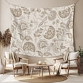thumbnail image 2 of Khaki Fruit Large Tapestry for Bedroom Wall Hanging Tapestry, Country Retro Floral Botanical Plant Ceiling Backdrop Tapestries Poster Blanket Wall Decor for Teens Room Living Room Dorm 85" x 90", 2 of 8
