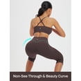 thumbnail image 6 of BALEAF Womens High Waisted Capri Leggings with Pockets Tummy Control Yoga Gym Pants Dark Brown XXXL, 6 of 6