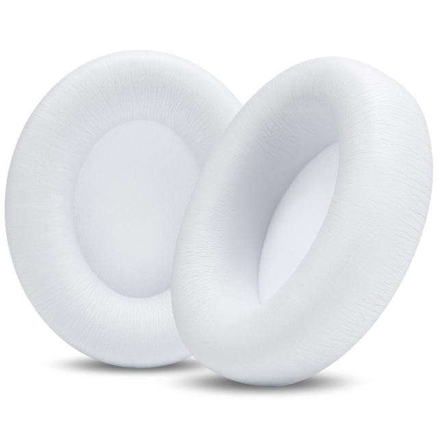 Almohadillas para auriculares WC Studio Pro, piel sintética gruesa, color blanco