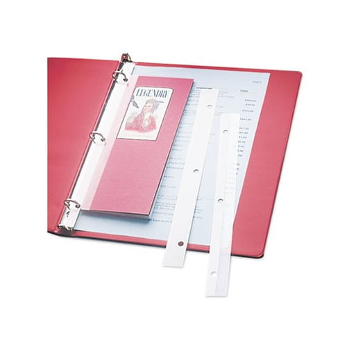 SelfAdhesive Attaching Strips 3Hole Punched, 11 x 1, 200/BX