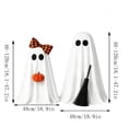 thumbnail image 2 of Halloween Decorations, 19.7in Boys Light-Up Ghosts with Pumpkin Broom Halloween Decor Indoor Cute Ghost Decorative Signs Tabletop Decor for Party , Fireplace, 2 of 4