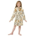 thumbnail image 6 of FORMRS Niños Bathrobe Unisex Hooded Robe Soft Plush Pajamas Sleepwear, Size 4-6T, Forest Pattern, 6 of 7