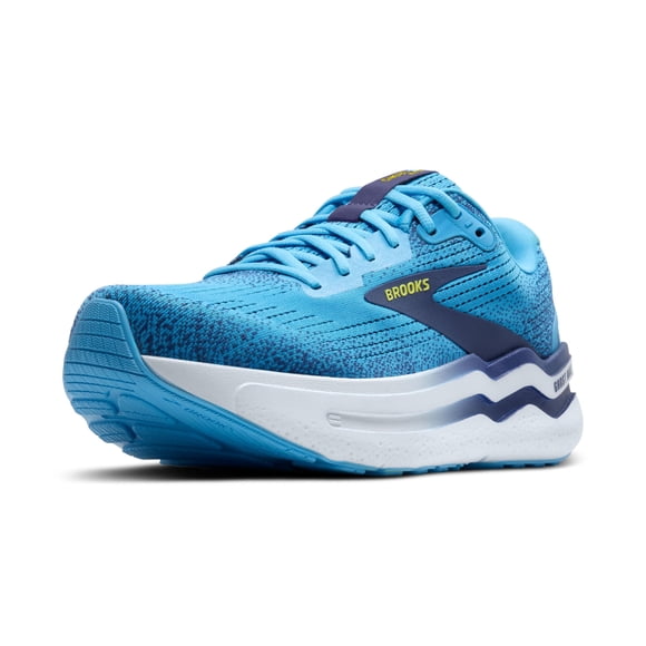 Brooks Men’s Ghost Max 2 Neutral Running & Walking Shoe - Bonnie Blue/Blue Ribbon/Yellow - 9 Medium