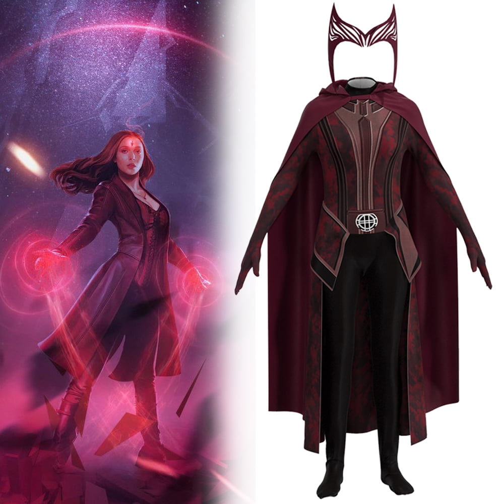 Wanda Maximoff Costume Scarlet Witch Cosplay Costume Hooded Cloak Tops