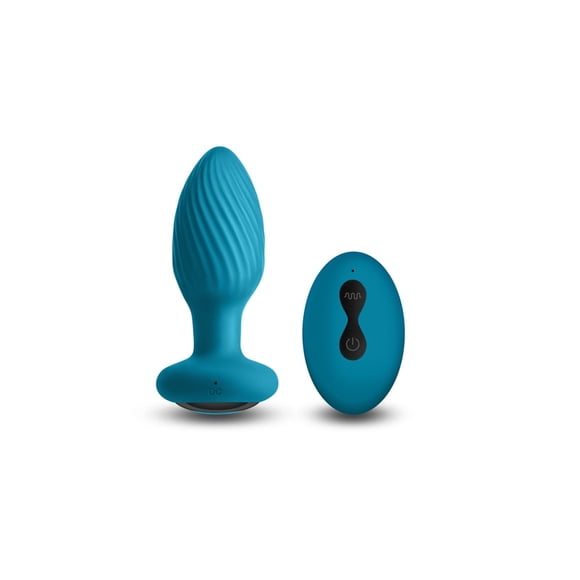 INYA Plug Anal en Silicone Vibrant Alpin avec Télécommande, Sarcelle
