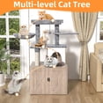 thumbnail image 4 of Caja de arena para gatos HavenlyYouth con árbol para gatos, 4 of 9