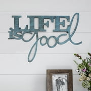 Metal Cutout- Life is Good Decorative Wall Sign-3D Word Art Home Accent Dcor-Perfect for Modern Rustic or Vintage Farmhouse Style by Lavish Home