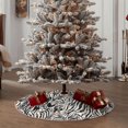 Lukts Leopard And Zebra print color life Christmas Tree Skirt, Winter