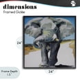 thumbnail image 4 of Stupell Industries Tropical Majestic Elephant on Path Black Framed Giclee Art, 24 x 24, by Violeta Vollmer, 4 of 8