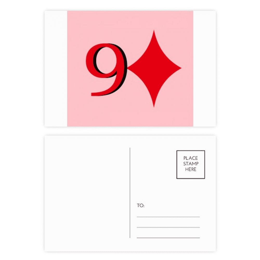 wealth 9 poker postcard set birthday mailing thanks greeting card