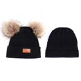 thumbnail image 2 of Gorro con pompón para bebé, gorros de invierno para niños, gorro de invierno para niños pequeños, gorro con bola de pelo de piel de ganchillo, gorro para bebés, niños y niñas oso de fresa  Hogar, 2 of 5