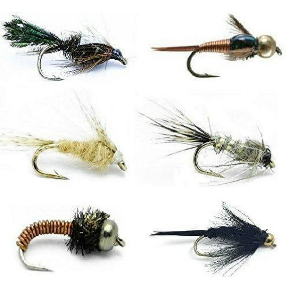 Wet Fly Assortment - 6 Famous Nymph Pattern Variety -18 Total Flies - Sizes 12-16