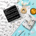 thumbnail image 3 of 12-Sheet Musical Notes Wrapping Paper Set | Black & White Staff Music Gift Wrap | 6 Designs for Concerts, Music Themed Parties & More, 3 of 5