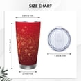 thumbnail image 4 of Haiem Merry Christmas Printed 20oz Straight Skinny Car Cups With Insulated Cup Sleeve Portable Handle, Sports Travel Coffee Mug, Stainless Steel, Insulated-Without Straw, 4 of 8