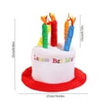 thumbnail image 3 of Luoshdecor Plush Happy Birthday Cake Hat,Fancy Dress Party Hats With Candle Decor,for Birthday Party Supplies 8.6 in, 3 of 6