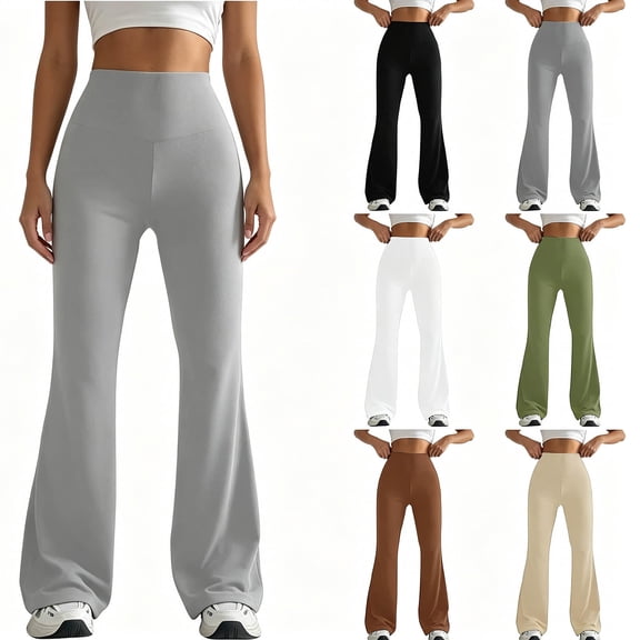 Yotami Women's Flare Leggings Pants Butt Lifting Tummy Control Yoga Pants for Loungewear High Waisted Pant