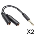 thumbnail image 1 of Divisor de Audio 2 Piezas CUTICAT Macho a 2 Hembra 6.35 mm 20 Cm, 1 of 8