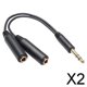 thumbnail image 1 of Cable adaptador de audio Hugo 6,35 Mm Macho a 2 1/4 Hembra 2 piezas, 1 of 9