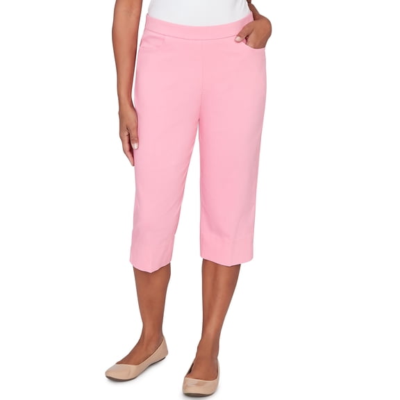 Alfred Dunner Womens Pastel Millenium Allure Clamdigger Pant