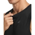 thumbnail image 5 of NY Threads 3 Pack Breathable Mesh Mens Tank Top Workout Muscle Shirts for Running, Medium, Black/Dark Grey/Navy, 5 of 7