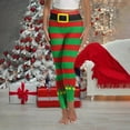 thumbnail image 2 of Niaviben Christmas Leggings for Women Striped Leggings High Waisted Leggings for Women Womans Pants Dress Pants for Women Ladies Pants Casual Dressy Women's Leggings Green S, 2 of 4