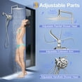 thumbnail image 3 of Doulami 8" Rain Shower Head Combo with Handheld, Dual Shower Head with Filter 10 Setting Handheld Showerhead with Adjustable Extension Arm, 3 of 11