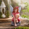 thumbnail image 5 of Garden Figurines Miniature Resin Fairies Statues Ornaments for Garden Terrarium Pot Yard Decor Indoor Outdoor Home Party Gift Fairy Garden Decor, 5 of 7