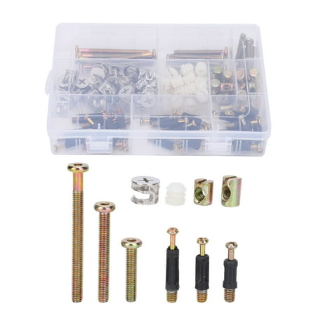 

Pre-inserted 3-in-1 125Pcs Furniture Hardware Screw PreInserted Nut Eccentric Wheel 3in1 Connecting Kit Tools