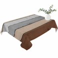 thumbnail image 2 of Brown Grey Table Cloth Waterproof Tablecloths, Vintage Stripe Farmhouse Wood Grain Ombre Tablecloth Dining Table Cover for Kitchen Party Tabletop Outdoor, Rectangle Tablecloth 52x70 Inch, 2 of 9