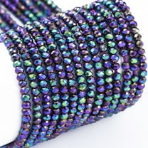 1Strand Electroplate Glass Beads Strands Full Plated Faceted Rondelle Multi-color Plated 2x1.5mm Hole: 0.6mm 220~230pcs/Strand 13.78~14.17 inch(35~36cm)