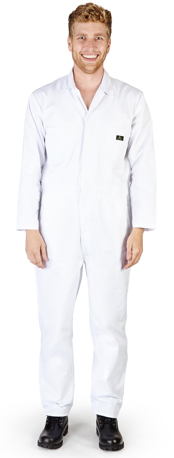 Mens Long Sleeve Basic Blended Work Coverall Includes Big & Tall Sizes Order 1 Size Bigger NATURAL WORKWEAR 