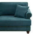 thumbnail image 4 of Modern Sofa for Living Room, 61" Mid-Century Boucle Fabric Tufted Upholstered Loveseat Sofa with Nails and Armrests, 2 Seater Couch Furniture for Living Room Apartment Home Office, Lake Green, 4 of 7