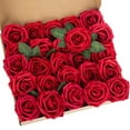 thumbnail image 2 of SPRING PARK 25pcs Realistic Fake Roses w/Stem for DIY Wedding Bouquets Centerpieces Arrangements Party Baby Shower Home Decorations, 2 of 7