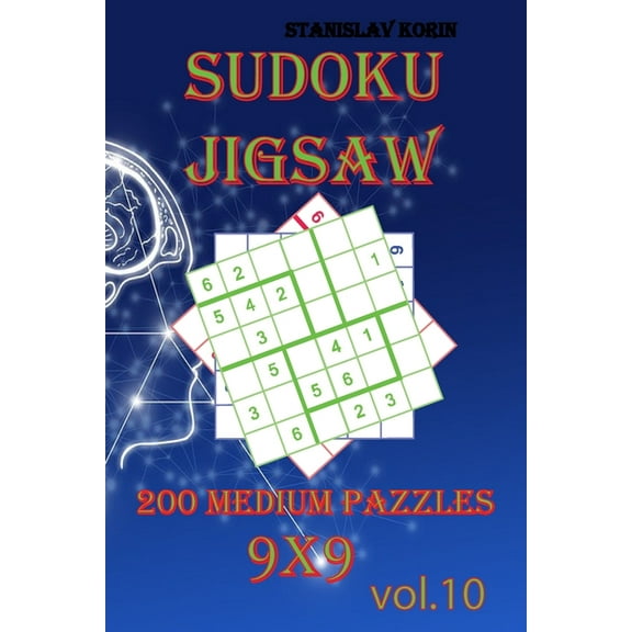 Sudoku Jigsaw: Sudoku Jigsaw: 200 Medium Puzzles 9x9 vol. 10 (Paperback)