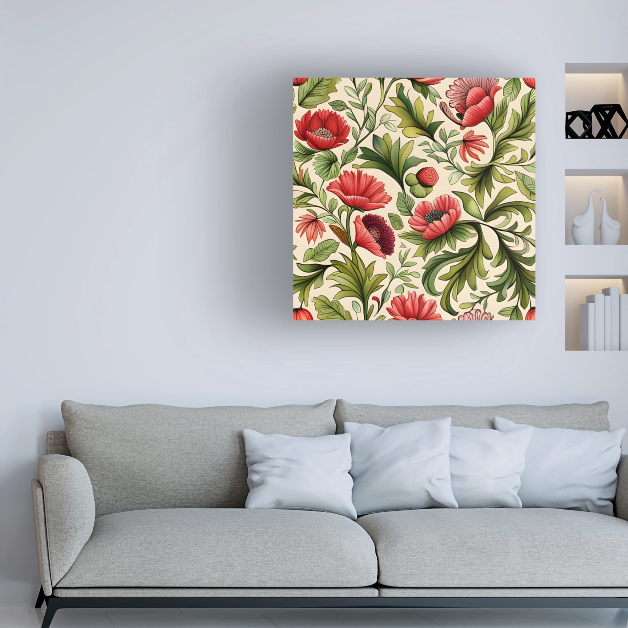 Canvas Wall Art - Tina Lavoie 'Bohemian Garden II' Wall Art for Living Room, Bedroom, or Office Décor by Trademark Fine Art - 24 x 24 Inches