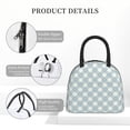thumbnail image 4 of Easygdp Daisy Plaid Blue Bolsa de Almuerzo Insulada Grande, Forro de Aluminio, Diseño Espacioso, a Prueba de Fugas, Ideal para Trabajo, Picnics, Viajes y Actividades al Aire Libre, 4 of 6