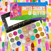 Rude Cosmetics United Shades of Glitter - 21 Pressed Glitter Palette , 0.81 oz Eye Shadow