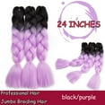 thumbnail image 2 of Ombre Jumbo Braiding Hair Extensions High Temperature Synthetic Twist Hair Multiple Colored Hair, 2 of 5