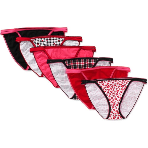 Op Juniors Stretch Cotton String Bikini Panties, 6Pack
