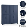 thumbnail image 3 of Crosley Furniture Savannah 2pc Traditional Wood Kitchen Storage Pantry in Navy, 3 of 14
