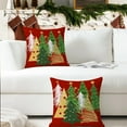 thumbnail image 2 of Christmas Pillow Covers 16x16 Inch Set of 2 Christmas Tree Red Decorative Pillow Covers Winter Holiday Cushion Cases Decor for Home Couch Sofa, 2 of 6