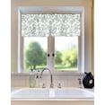 thumbnail image 6 of Vintage Farm Green Floral Pattern Curtain Valances for Kitchen Windows,Rod Pocket Short Valance Pastoral Flower on White Window Treatment for Living Room Bathroom Bedroom,42" x 18"-1 Panel, 6 of 9