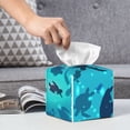 thumbnail image 6 of Lsque World Turtle Day Printed Tissue Box Cover Holder, Facial Paper Organizer Dispenser,Square with Bottom Belt, PVC Leather Decorative Organizer, 6 of 8