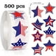 thumbnail image 3 of Decoraciones para el Día de los Caídos, decoraciones para el 4 de julio, decoraciones patrióticas, rollo de 500 pegatinas con banderas de estrellas para el Día de la Independencia, pegatinas decorativ, 3 of 7