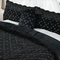 thumbnail image 4 of Home Soft Things 4 Piece Tatami Quilted Faux Fur Bedspread - Black - Oversize King (120" x 120"), 4 of 7