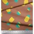 thumbnail image 2 of Soimoi Crepe Silk Fabric Pine Fruits Printed Fabric 1 Yard 42 Inch Wide, 2 of 3