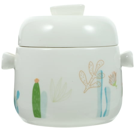 

Small Stew Pot Small Ceramic Stew Pot Soup Stewing Bowl Steamed Egg Stew Bowl with Lid