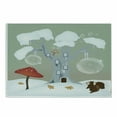 thumbnail image 1 of Tree Cutting Board, Lonely Tree Standing Alone in Crusted Snow with Amanita Muscaria Mushroom and Squirrel, Decorative Tempered Glass Cutting and Serving Board, Small Size, Multicolor, by Ambesonne, 1 of 1