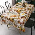 thumbnail image 2 of PVC Tablecloth ,Heavy Duty Vinyl Tablecloth with Flannel Backing for Kitchen Party Picnic Dining Spring Summer Indoor & Outdoor (Pumpkin, 60X84 Inch), 2 of 6