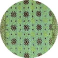 thumbnail image 1 of Ahgly Company Indoor Round Abstract Light Blue Modern Area Rugs, 8' Round, 1 of 4